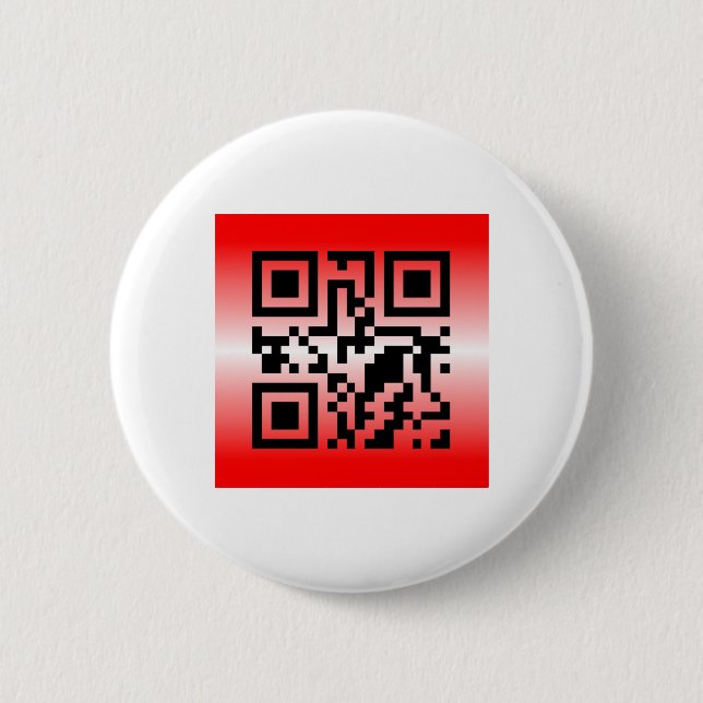 QR Code® Saying: I LOVE YOU 2 Inch Round Button (Front)
