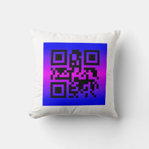 QR Code® Saying: IT’S A BOY Throw Pillow