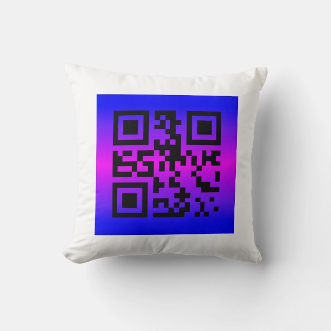 QR Code® Saying: IT’S A GIRL Throw Pillow (Front)