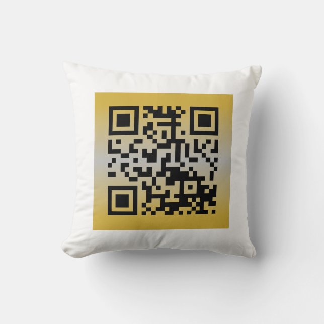 QR Code® Saying: IT’S NEW YEAR’S EVE Throw Pillow (Front)