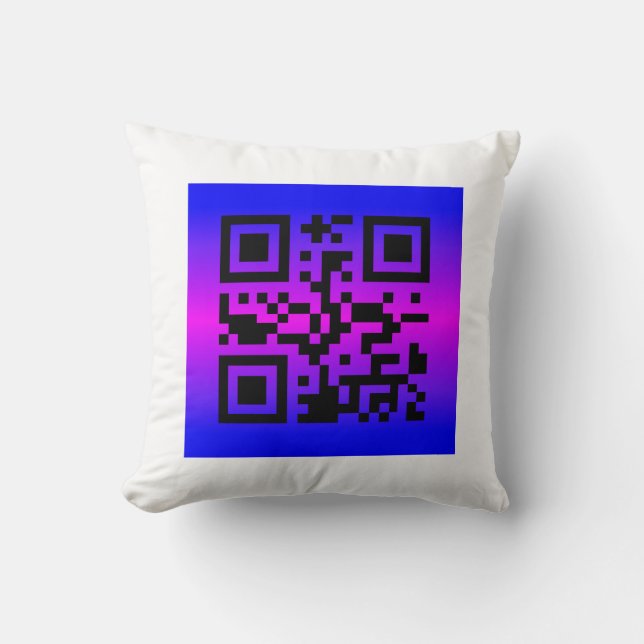 QR Code® Saying: IT’S TWINS Throw Pillow (Front)