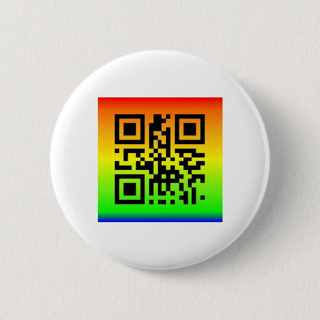 QR Code® Saying: PEACE 2 Inch Round Button (Front)