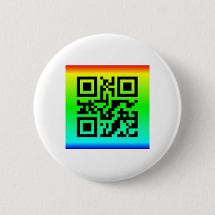 QR Code® Saying: SMILE 2 Inch Round Button
