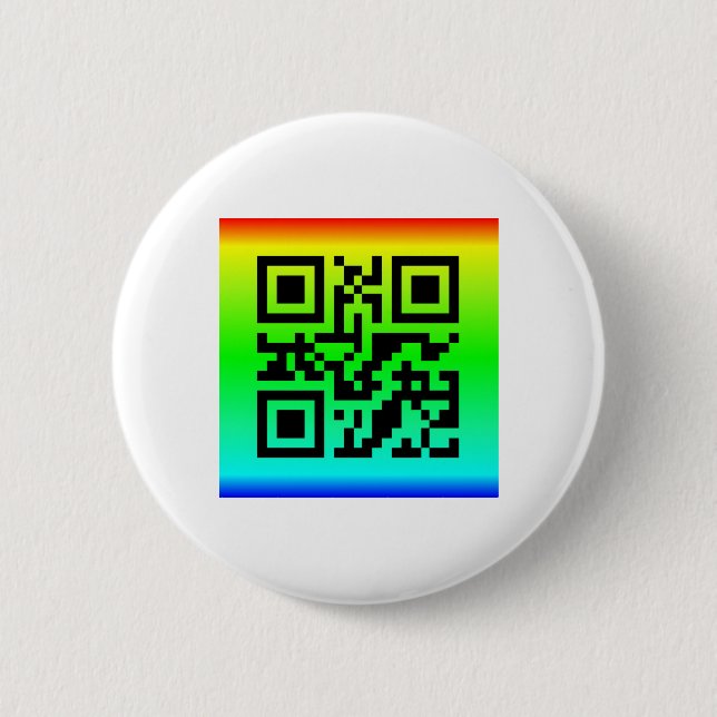 QR Code® Saying: SMILE 2 Inch Round Button (Front)