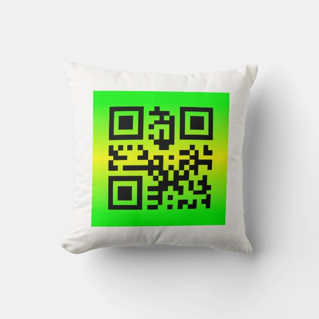 QR Code® Saying: THANK YOU Throw Pillow (Front)