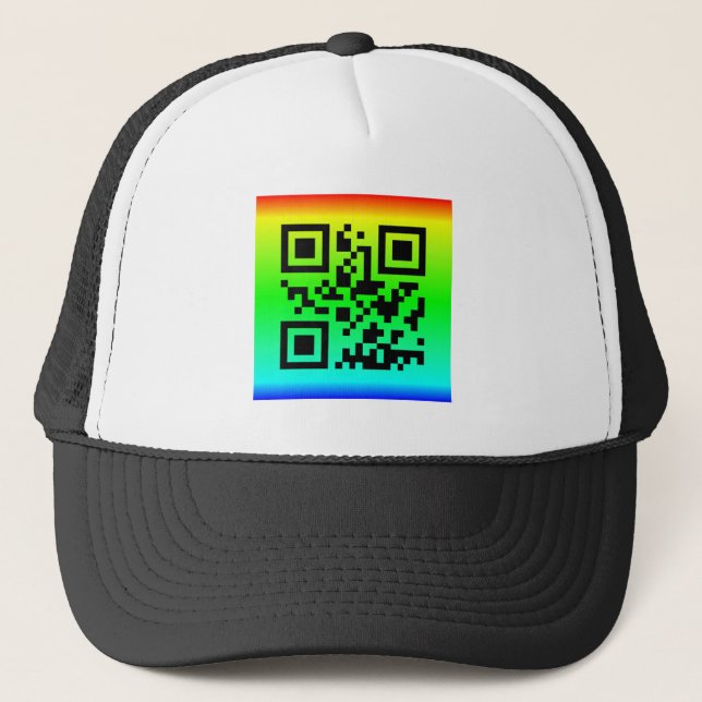 QR Code® Saying: THANKS FOR YOUR HELP Trucker Hat (Front)