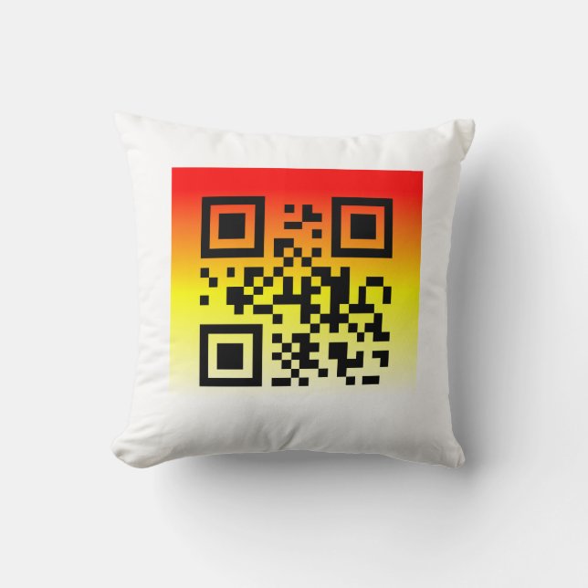 QR Code® Saying: YOU’RE INVITED Throw Pillow (Front)