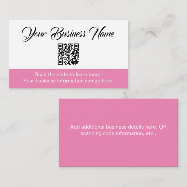 QR Code Scan Business Card (Front/Back)