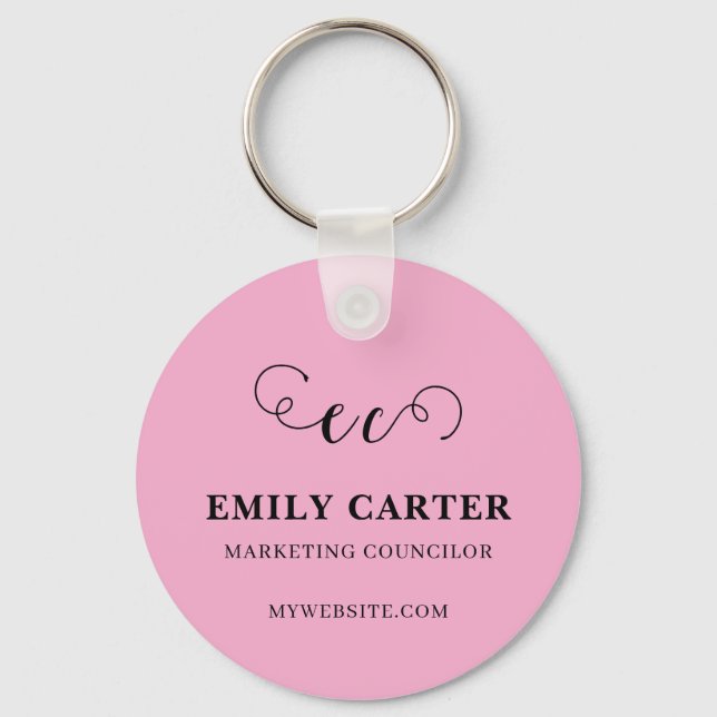 QR Code Scan Business Logo Promo Keychains (Front)