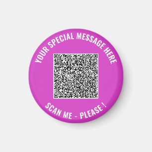QR Code Scan Custom Text Your Magnet Gift