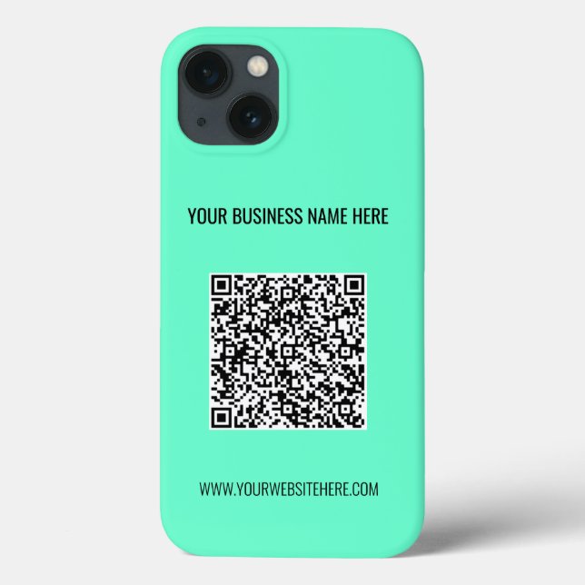 QR Code Scan Info and Custom Text and Colours Case-Mate iPhone Case (Back)