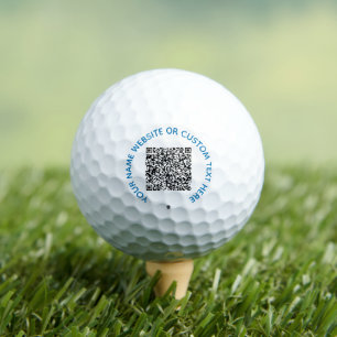 QR Code Scan Info and Custom Text Golf Balls
