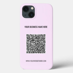 QR Code Scan Info and Custom Text Your Colours iPhone 13 Case