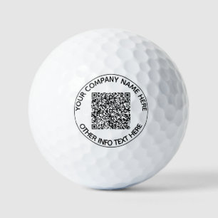 QR Code Scan Info and Text Stamp Golf Balls