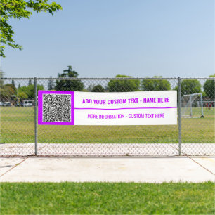QR Code Scan Info Banner Custom Text and Colors