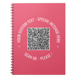 QR Code Scan Info Carnet de texte et de couleurs p