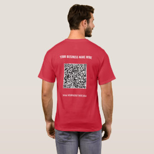 QR Code Scan Info Custom Text and Colours T-Shirt