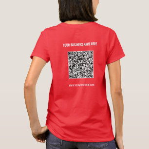 QR Code Scan Info Custom Text Business T-Shirt