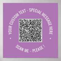  QR Code Scan Info Custom Text Colors Personalized