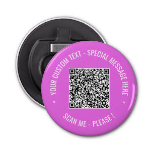 QR Code Scan Info Custom Text Colours Bottle Opene Bottle Opener
