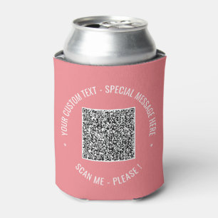  QR Code Scan Info Custom Text Colours Can Cooler