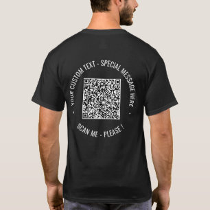  QR Code Scan Info Custom Text Colours Personalize T-Shirt