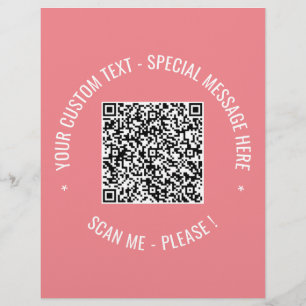 QR Code Scan Info Custom Text Colours Your Flyer