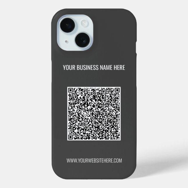 QR Code Scan Info Custom Text iPhone Case (Back)