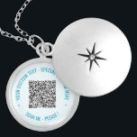 QR Code Scan Info Necklace Your Text and Colours<br><div class="desc">Choose Colours and Font - Necklaces with Your Special QR Code Info and Custom Text Personalized Modern Necklace Gift - Add Your QR Code - Image or Logo - photo / Text - Name or other info / message - Resize and Move or Remove / Add Elements - Image /...</div>
