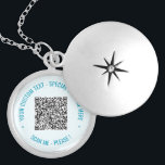 QR Code Scan Info Necklace Your Text and Colours<br><div class="desc">Choose Colours and Fonts - Personalized Necklaces with Your QR Code Scan Info and Custom Text Modern Necklace Gift - Add Your QR Code - Image or Logo - photo / Text - Name or Custom Text - Resize and Move or Remove / Add Elements - Image / Text with...</div>