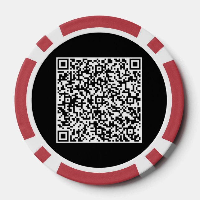 QR Code Scan Info Personalized Poker Chips (Back)