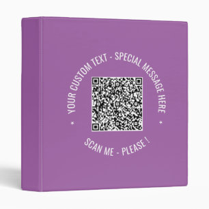 QR Code Scan Info Text and Colours 3 Ring Binder