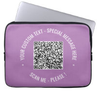 QR Code Scan Info Text and Colours Laptop Sleeve