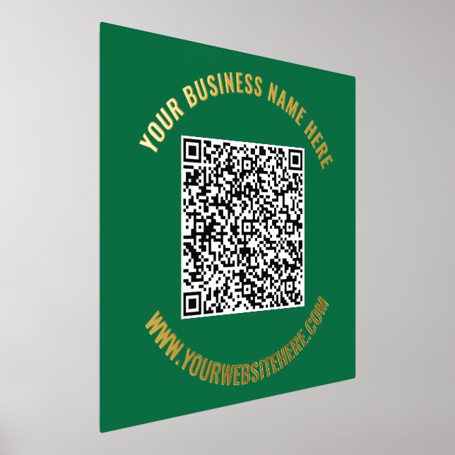 QR Code Scan Info Text Foil Prints - Your Colours (Laydown)