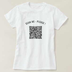 QR Code Scan Info Text Personalized Funny T-Shirt