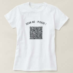 QR Code Scan Info Texte Personnalisé Funny T-Shirt