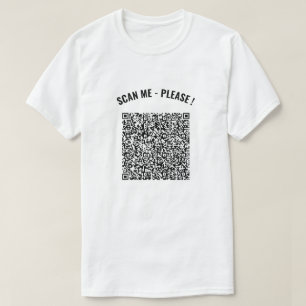 QR Code Scan Info Texte personnalisé Jouer T-Shirt