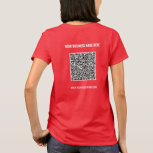 QR Code Scan Info Texte personnalisé T-shirt Entre