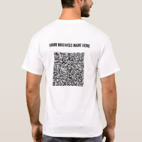 QR Code Scan Info Texte personnalisé T-shirt Entre