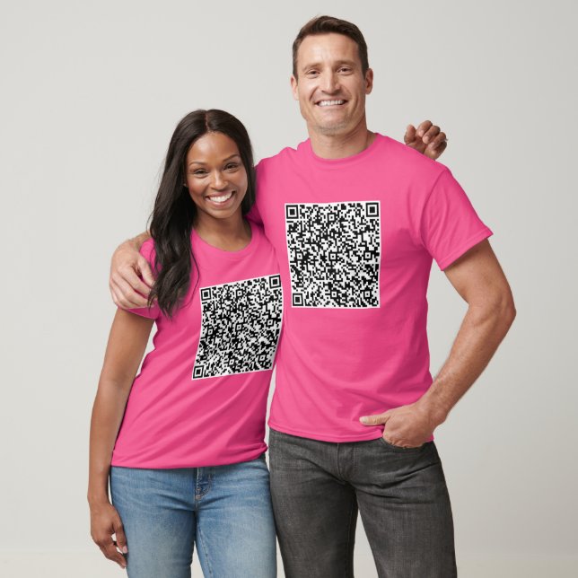 QR Code Scan Info Votre T-Shirt Message Spécial (Unisexe)