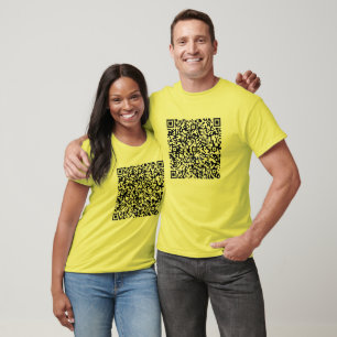 QR Code Scan Info Your Message Funny T-Shirt