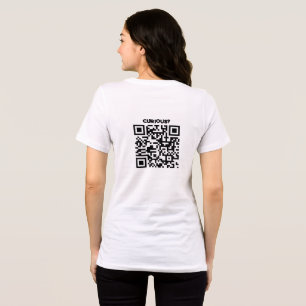 QR Code Scan Me Advertisement T-Shirt   Curious? Tri-Blend Shirt