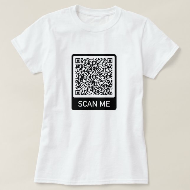 QR Code Scan Me Info T-shirt Votre Cadeau Moderne (Design devant)