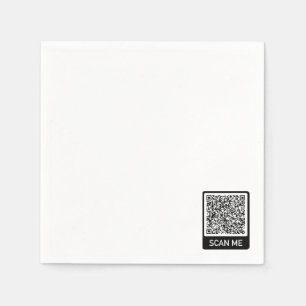 QR Code Scan Me Personalized Promotional Napkins