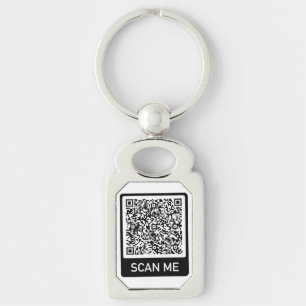 QR Code - Scan Me Professional Personalized Modern Keychain