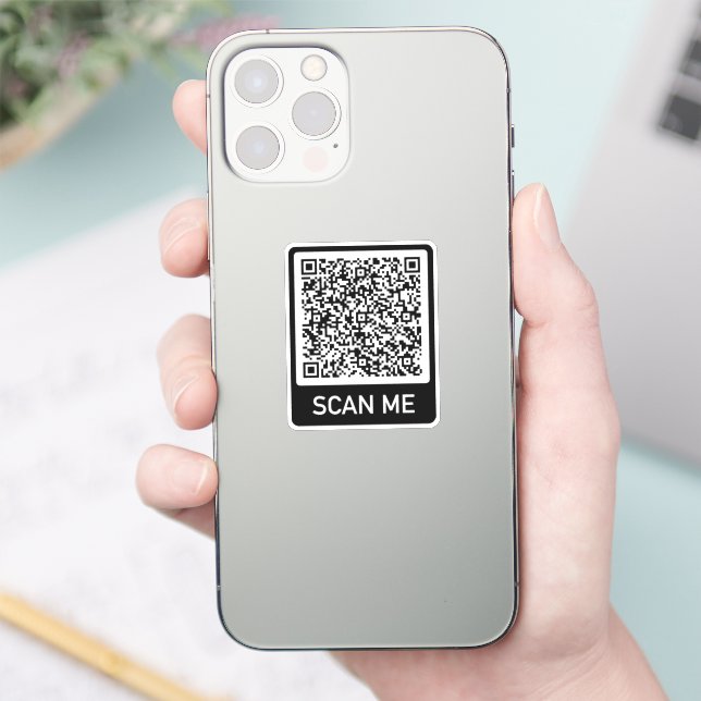 QR Code Scan Me Professional Personalized Sticker (Phone)