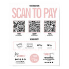 QR Code Scan to Pay Payment Sign Venmo, Cashapp