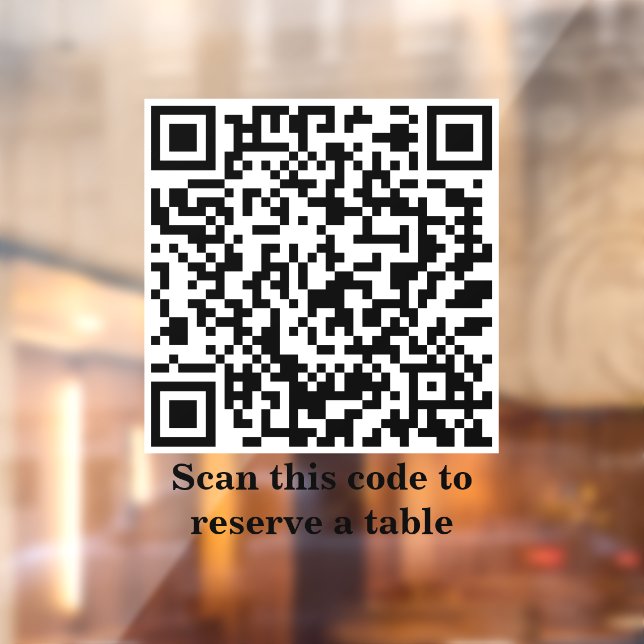 QR Code Scan to Reserve | Restaurant Bistro | Window Cling (Sheet 2)