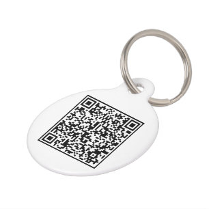 QR Code Scannable If Lost  Pet Tag