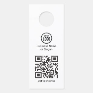 QR Code Scanner Custom Logo For Digitally Business Door Hanger